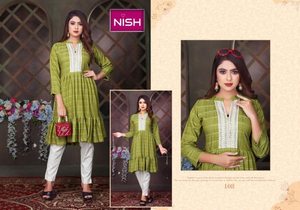 Nish Bubbly Rayon Designer Exclusive Kurti Set Collection